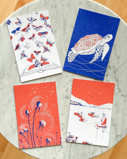 Lot de 4 cartes - Zen