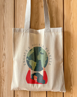 Tote Bag - Engagé.e pour la planète -  - La Plage